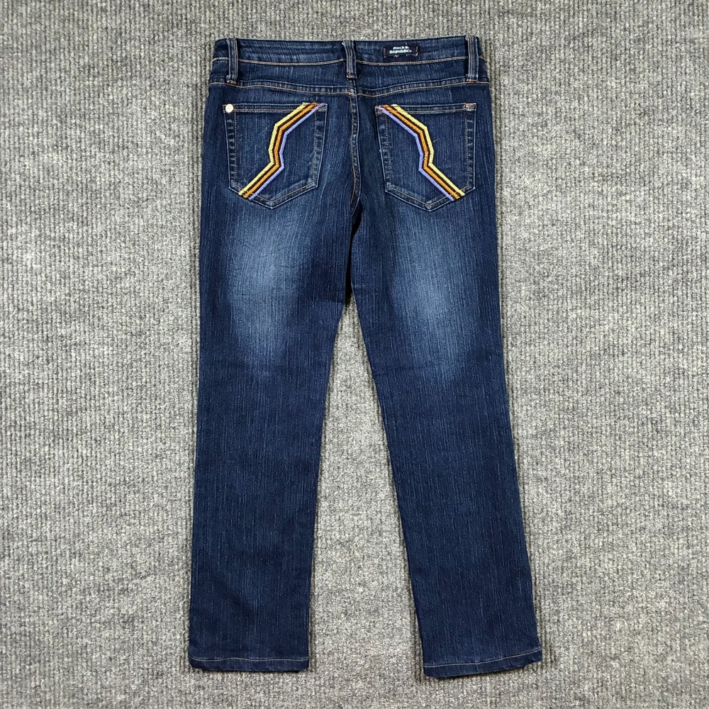 Rock & Republic Womens Jeans Size 30 Blue Denim Victoria Beckham Madrid Designer - Picture 2 of 11